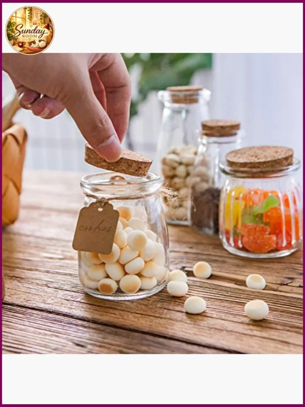 7 oz Glass Yogurt Jars 30 Pack with Cork Lids, Tags & String, Canning, Wedding